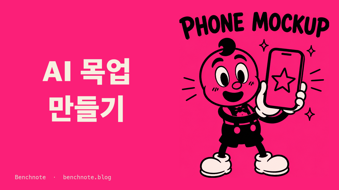 AI 목업 만들기 — 프롬프트로 모바일 화면 목업 합성하는 법 (2026)